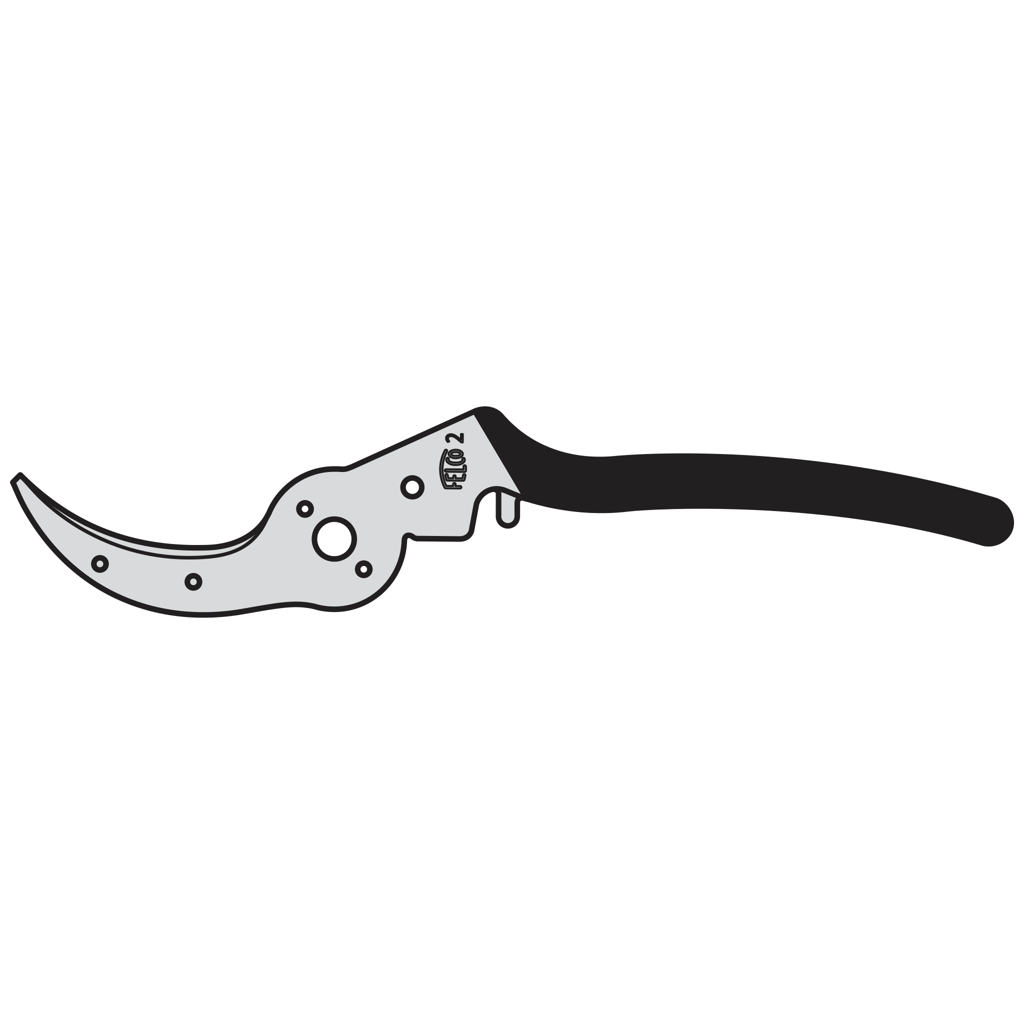 2/2 Complete handle assembly with counter blade - Product - Main View