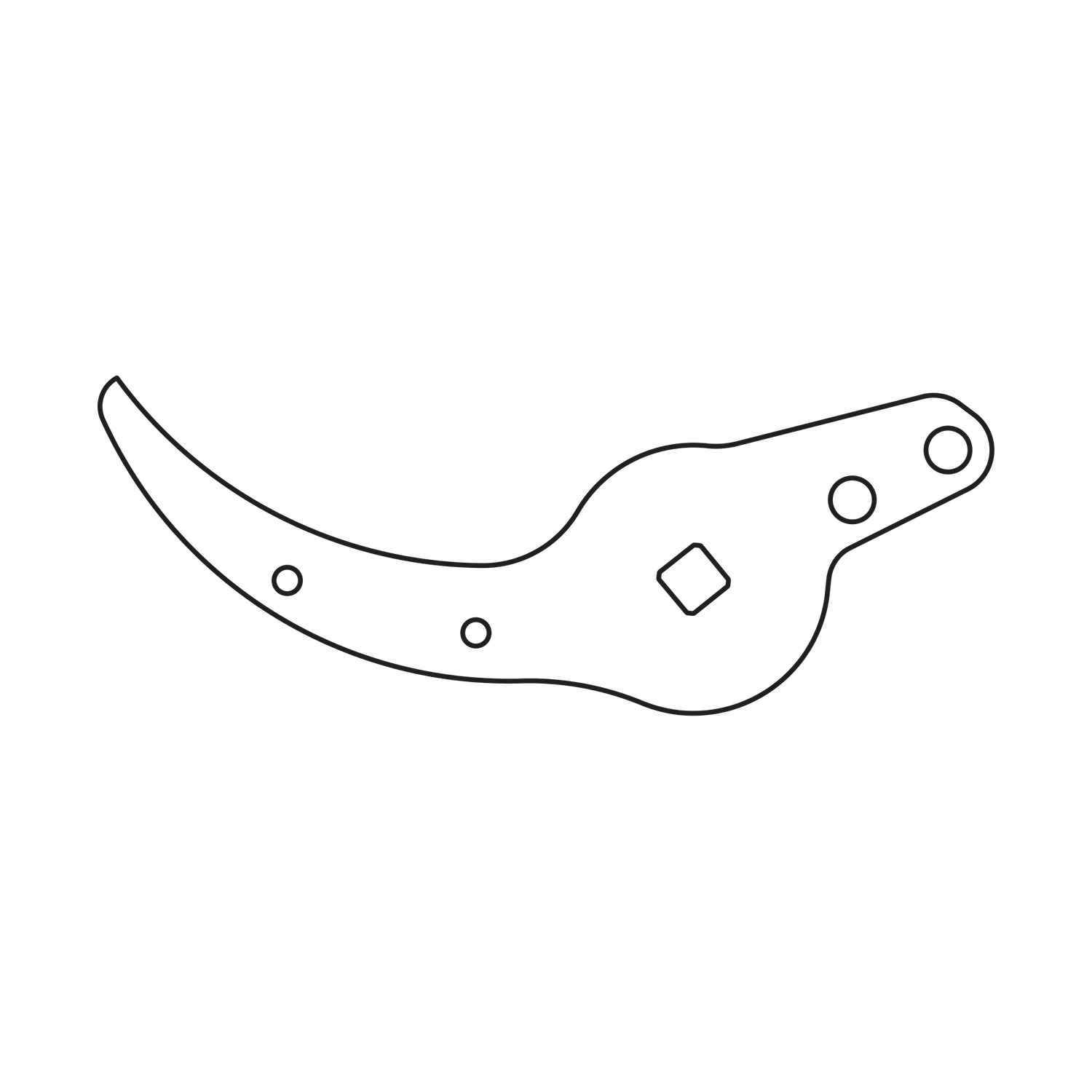 100/4 Counter blade with screw - Product - Main View