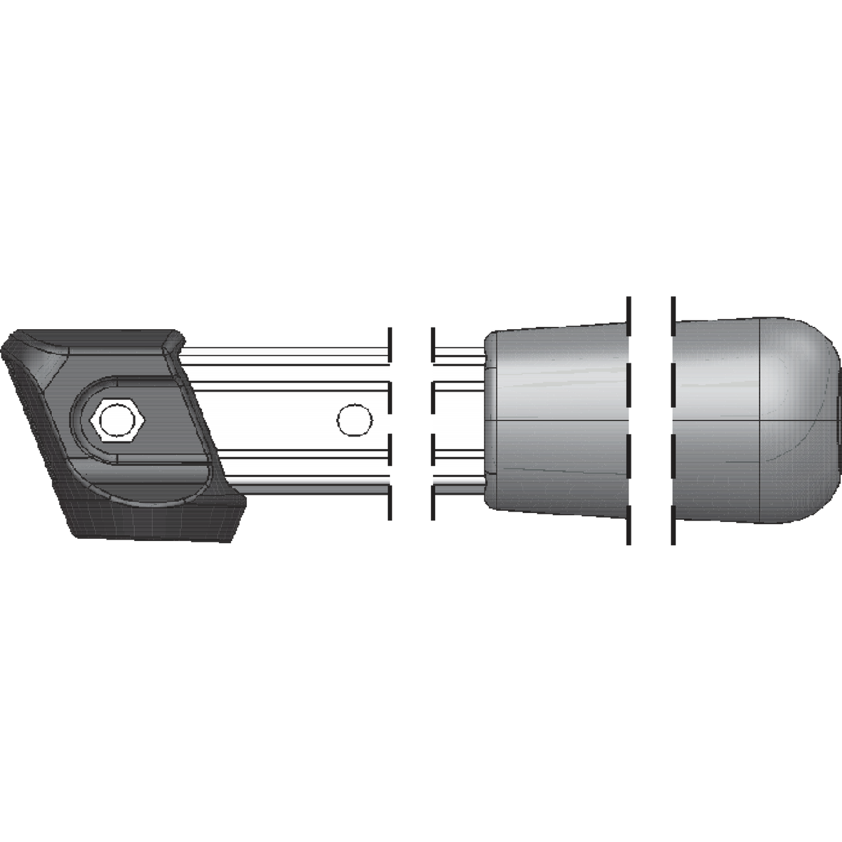 211/32 2 Complete handle assemblies - 36 cm (14.2 in.) - Product - Main View